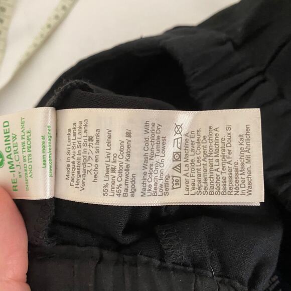 NWT J. CREW Factory Women Petite Elastic-Back Cotton-Linen Pant Size 4P Sailor - Picture 8 of 8